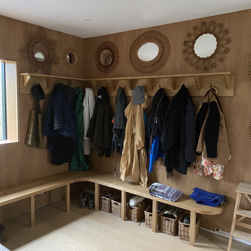 Bespoke Oak boot room, utility room