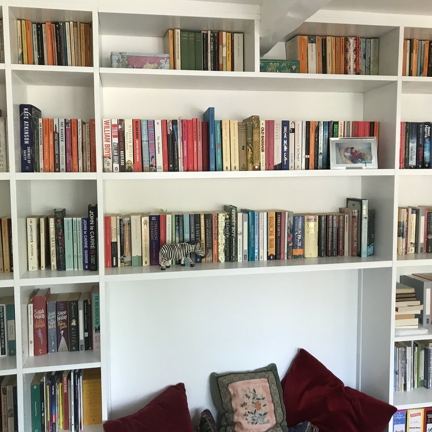 Bespoke shelving units for a study. Made from moisture resistant mdf