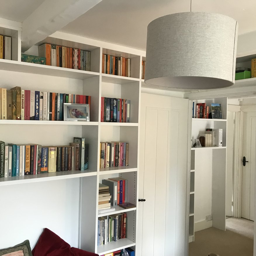 Bespoke study/library unit made from mdf