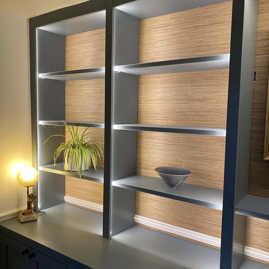 Bespoke media unit with led lighting