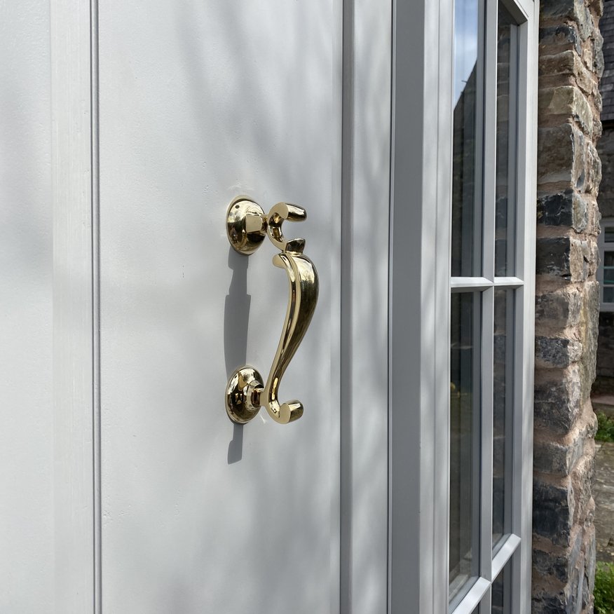 Bespoke door with brass knocker